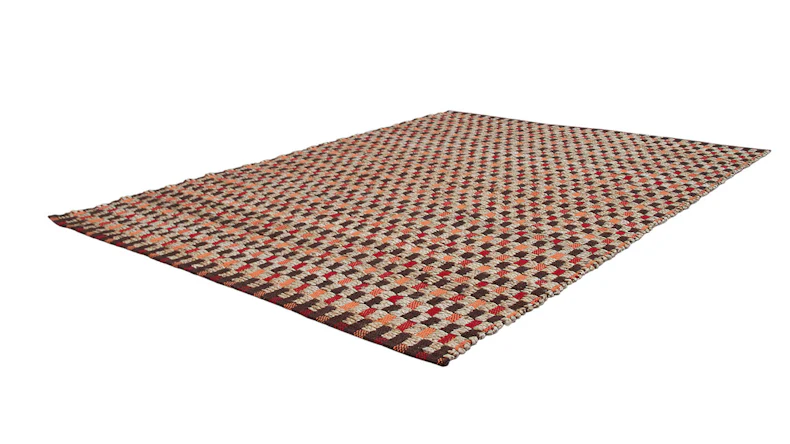 tappeto planeo - Scacchi 110 naturale / rosso 160 x 230 cm