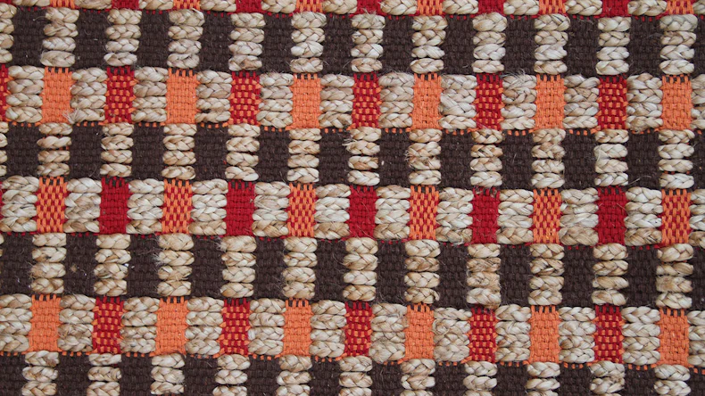 tappeto planeo - Scacchi 110 naturale / rosso 160 x 230 cm