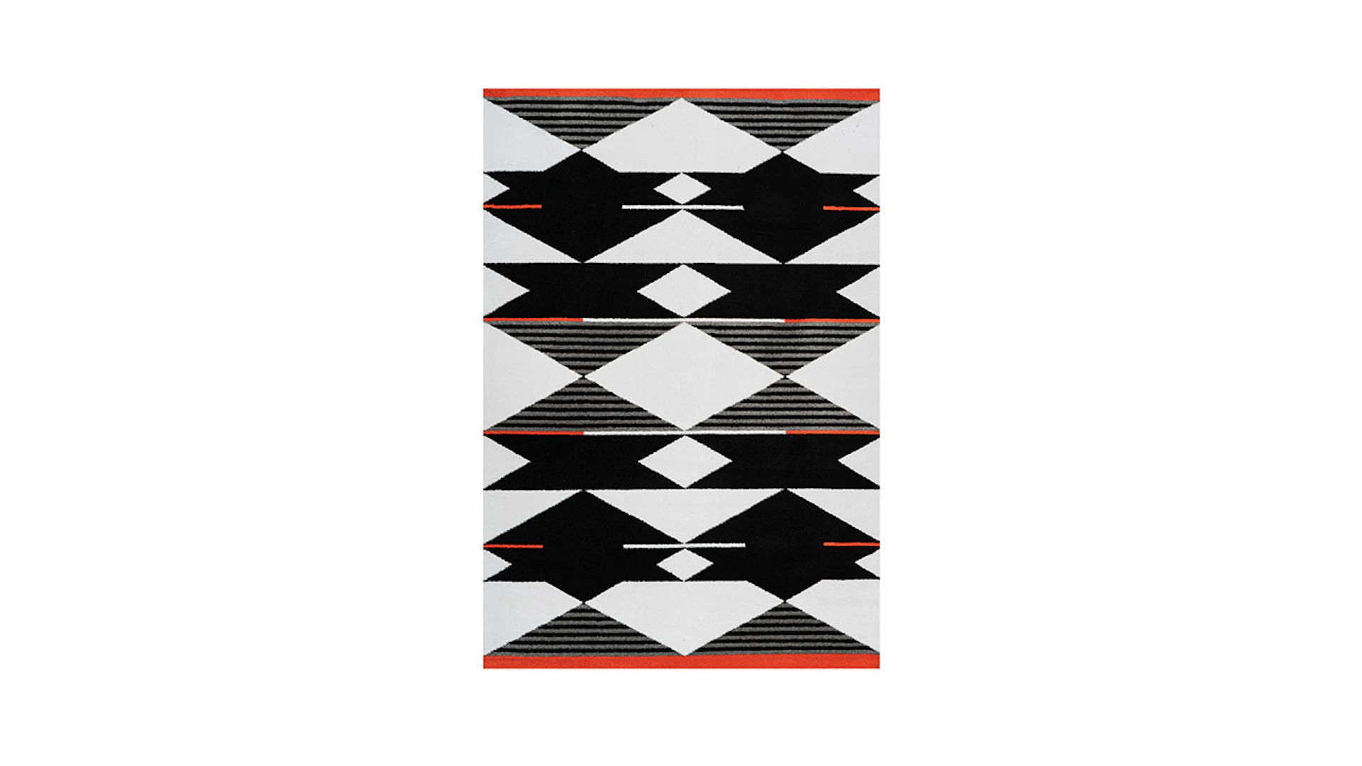 planeo Teppich - Broadway 500 Schwarz / Weiß / Rot 160 x 230 cm