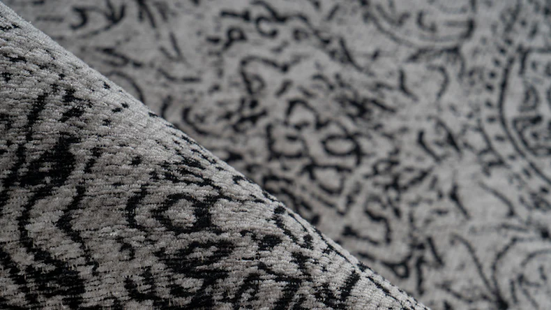 planeo Teppich - Iglesia 300 Grau / Schwarz 160 x 230 cm