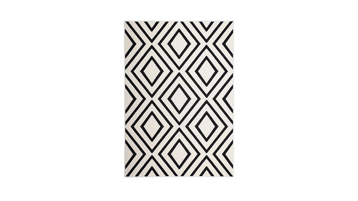 tapis planeo - Lina 500 ivoire / noir 160 x 230 cm