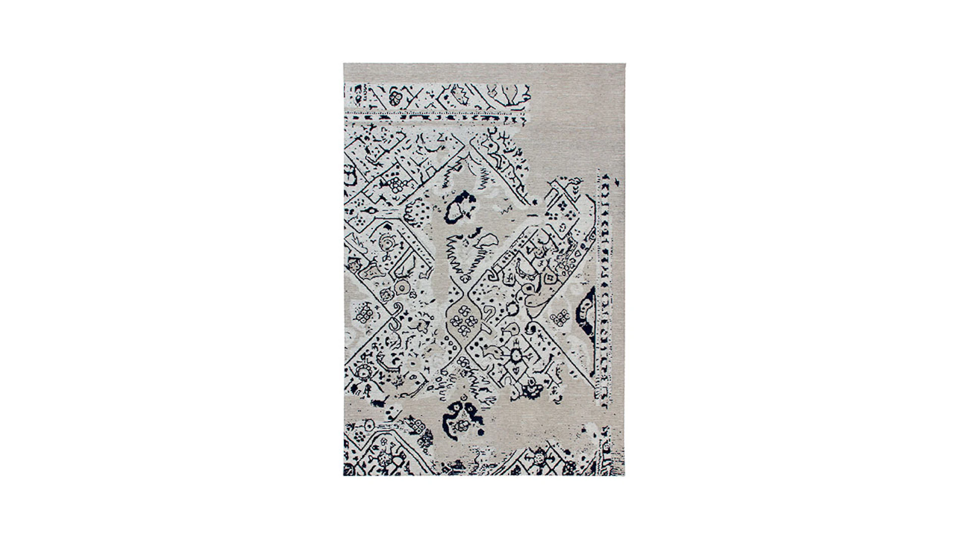 planeo carpet - River 120 grey / black 120 x 170 cm