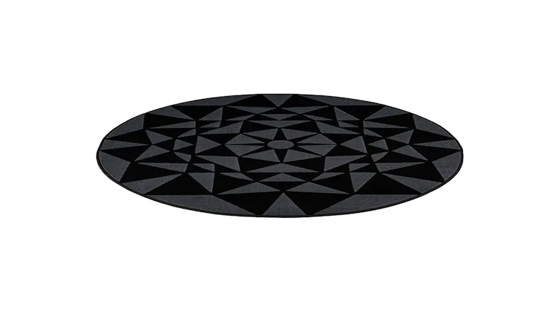 tapis planeo - Esperanto 925 gris / noir 120 cm rond