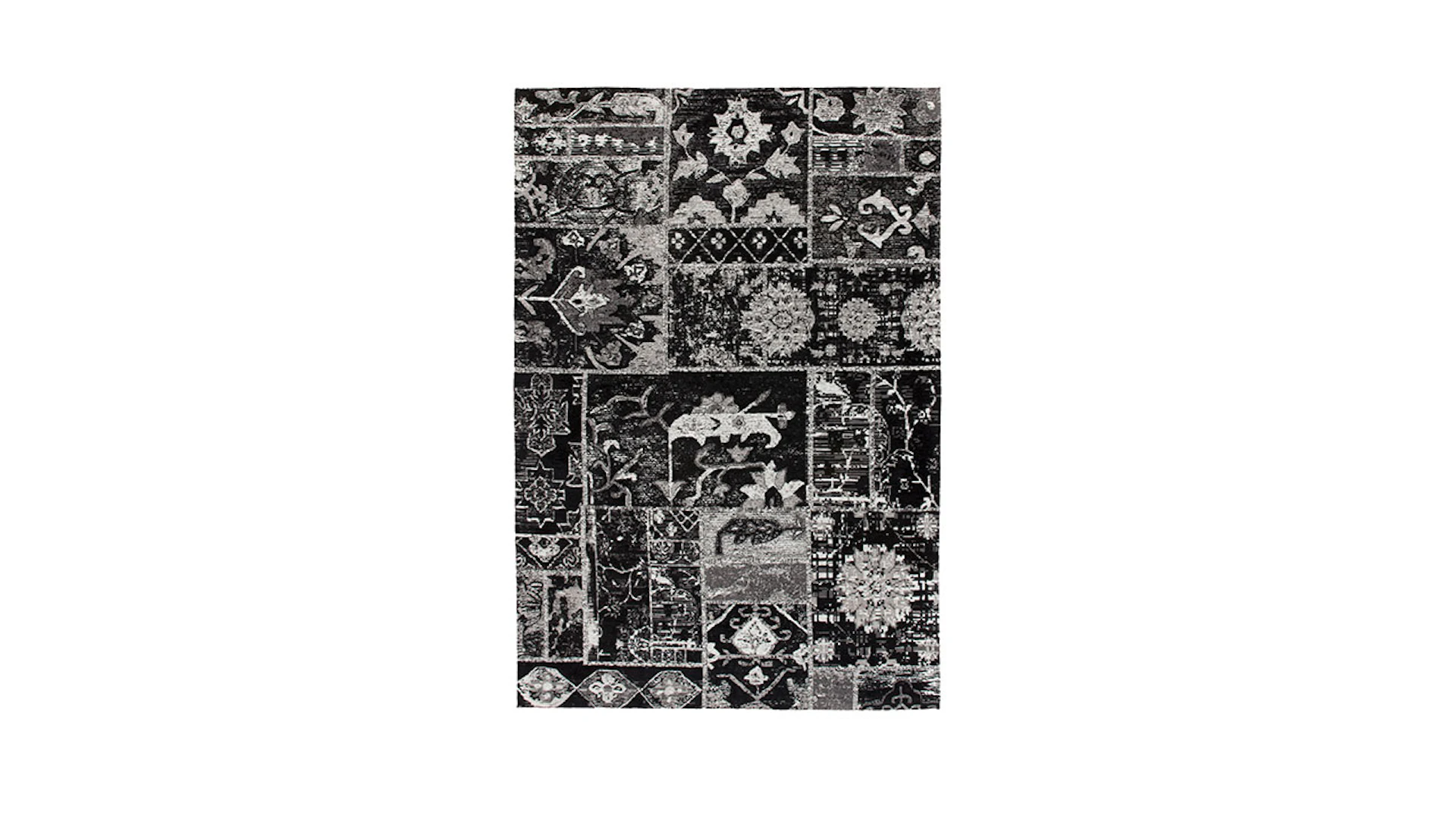 planeo carpet - River 150 grey / black 155 x 230 cm
