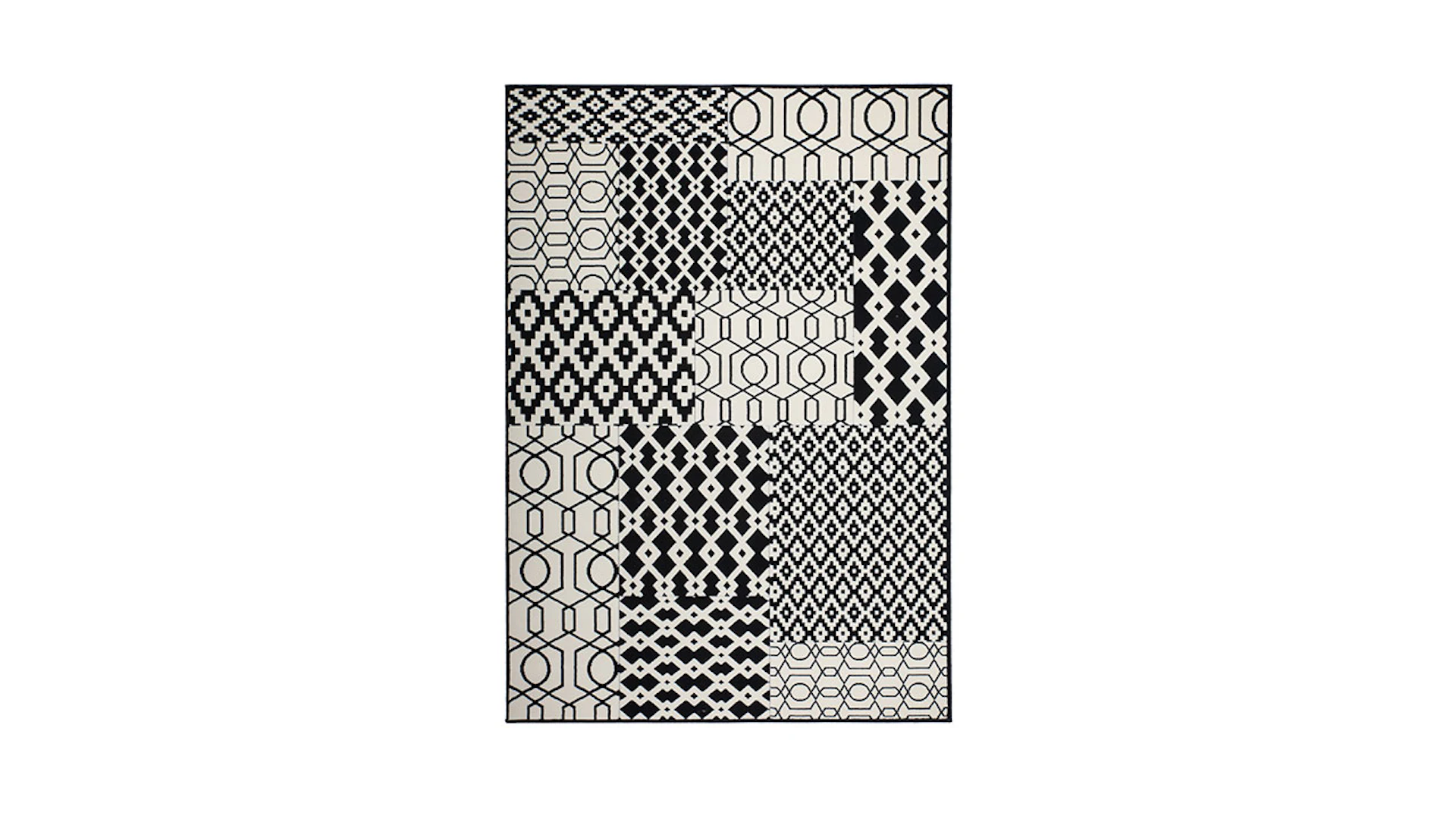 tapis planeo - Lina 300 Multi / Noir 160 x 230 cm