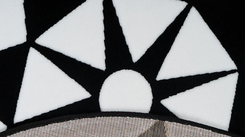 tapis planeo - Esperanto 925 Blanc / Noir 120 cm rond