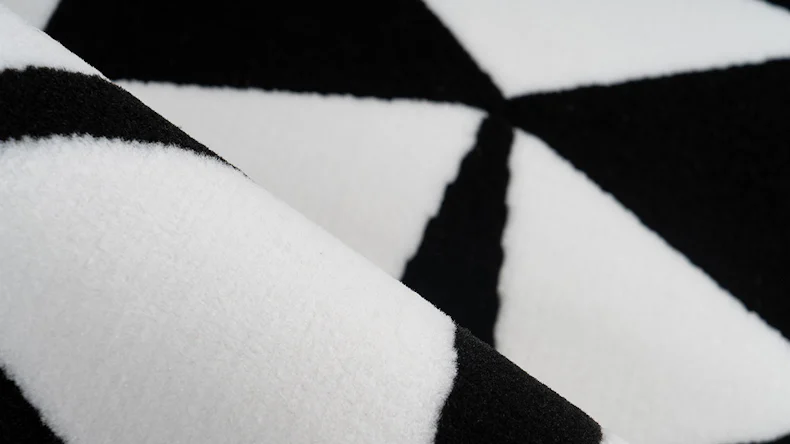 tapis planeo - Esperanto 925 Blanc / Noir 120 cm rond