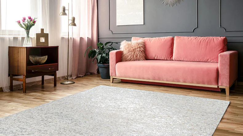 planeo Teppich - Finish 100 Weiß / Silber 80 x 150 cm