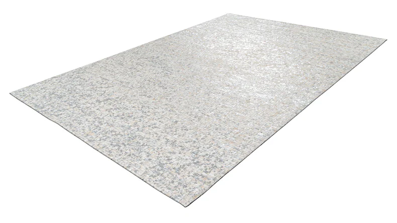 planeo Teppich - Finish 100 Weiß / Silber 80 x 150 cm