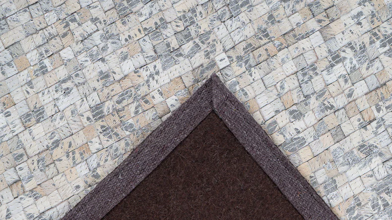 planeo Teppich - Finish 100 Weiß / Silber 80 x 150 cm