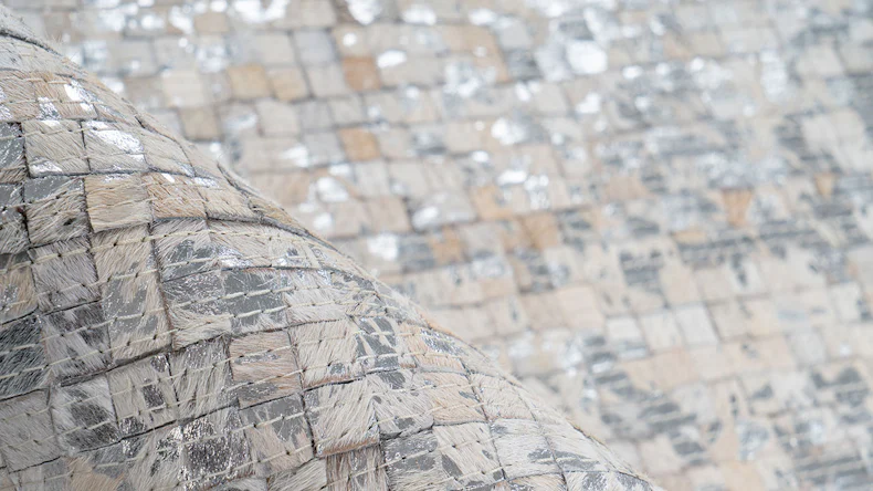 planeo Teppich - Finish 100 Weiß / Silber 80 x 150 cm