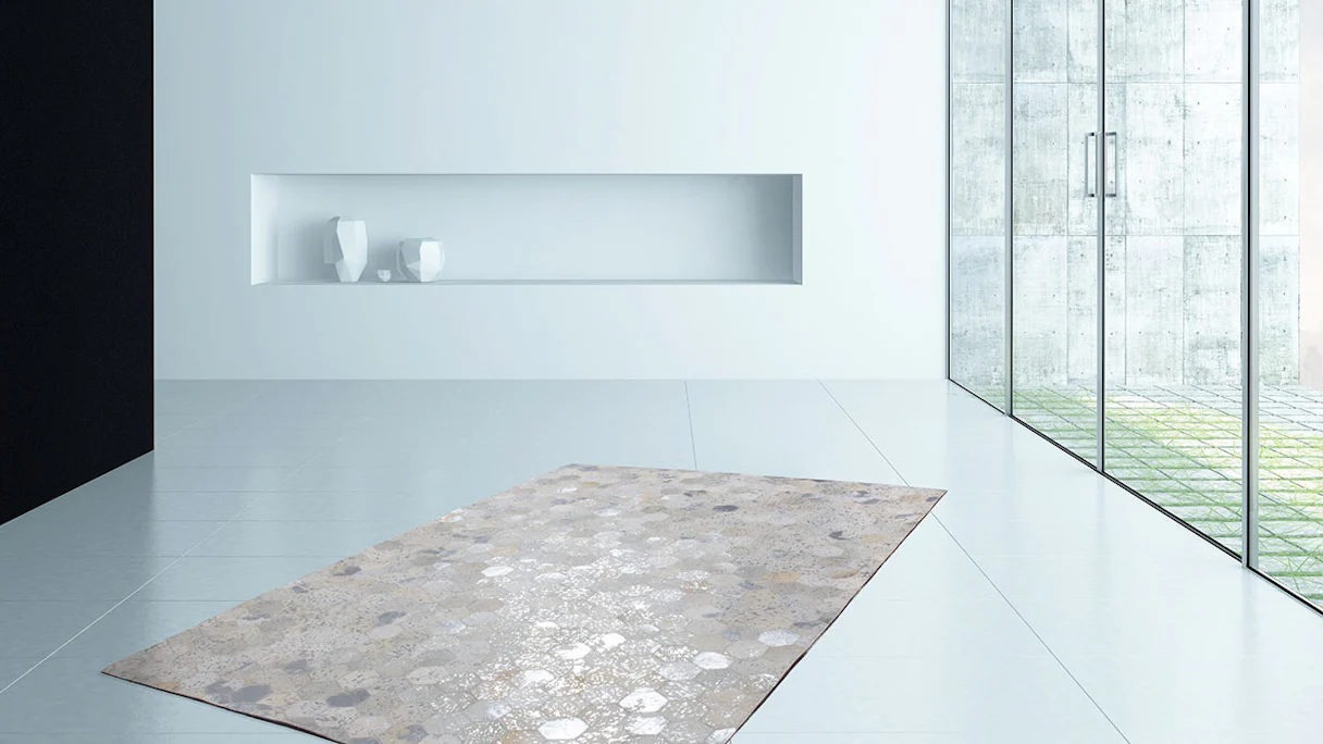 planeo carpet - Spark 210 grey / silver 160 x 230 cm