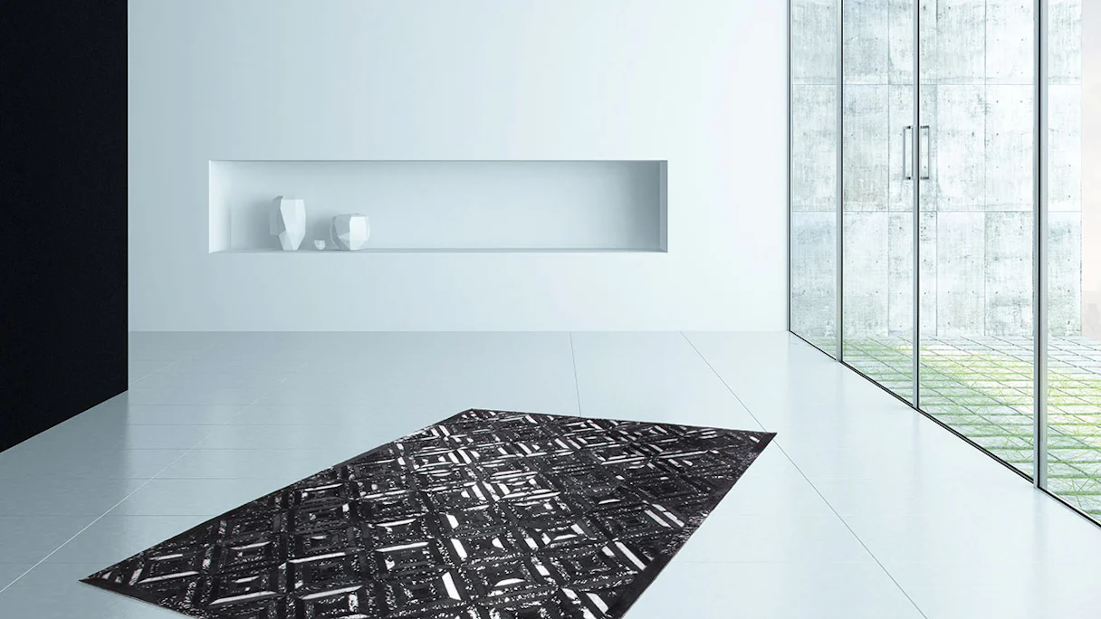planeo carpet - Spark 410 black / silver 80 x 150 cm