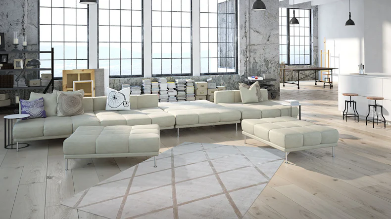 planeo Teppich - Luxury 210 Elfenbein / Taupe 120 x 170 cm