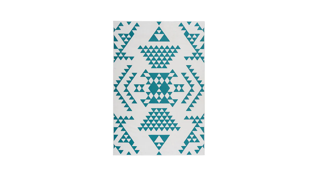 tapis planeo - Esperanto 625 blanc / turquoise