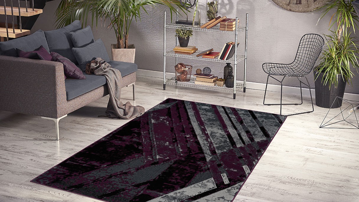 planeo carpet - Esperanto 425 grey / violet 80 x 150 cm