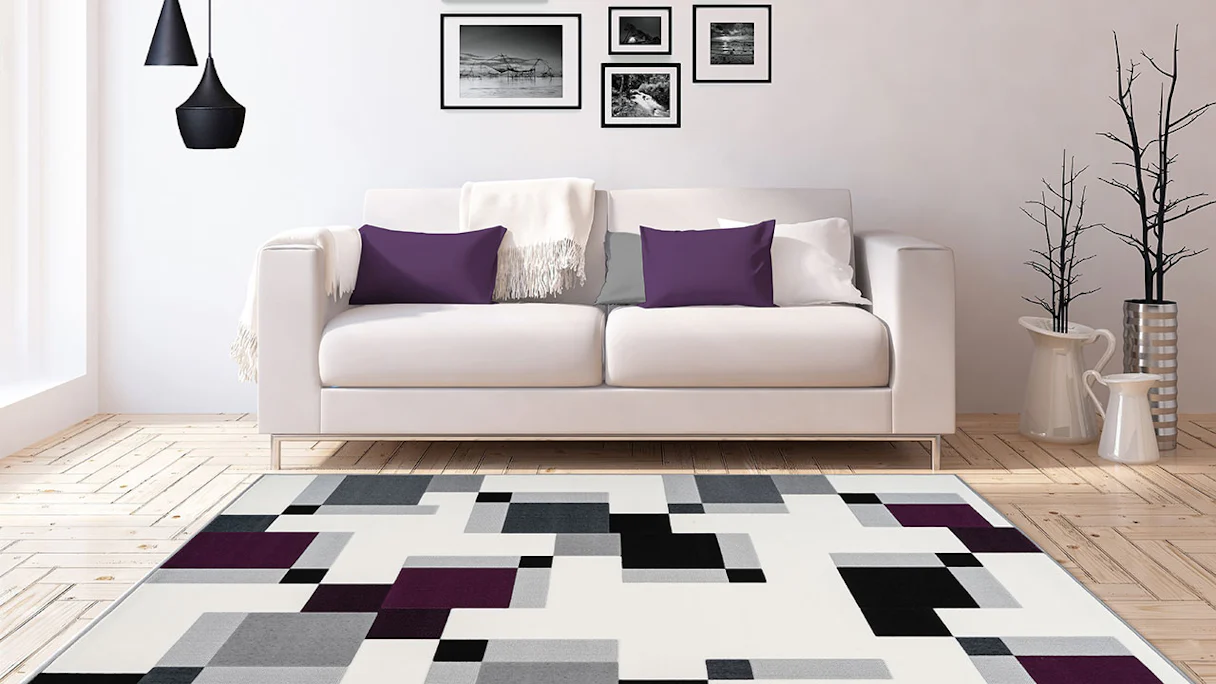 planeo carpet - Esperanto 225 ivory / violet 160 x 230 cm