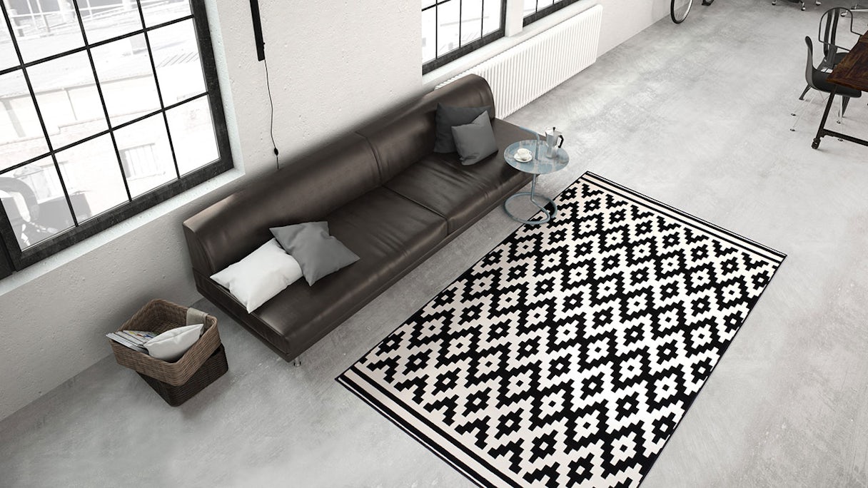 tapis planeo - Now ! 300 noir / blanc 200 x 290 cm