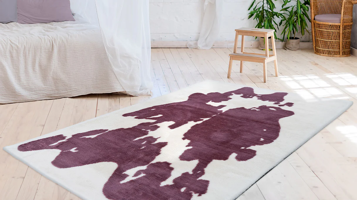 planeo carpet - Rabbit Animal 500 Lilac / White 120 x 160 cm