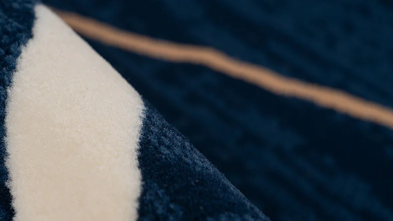 planeo Teppich - Vancouver 110 Blau / Beige / Weiß 120 x 170 cm