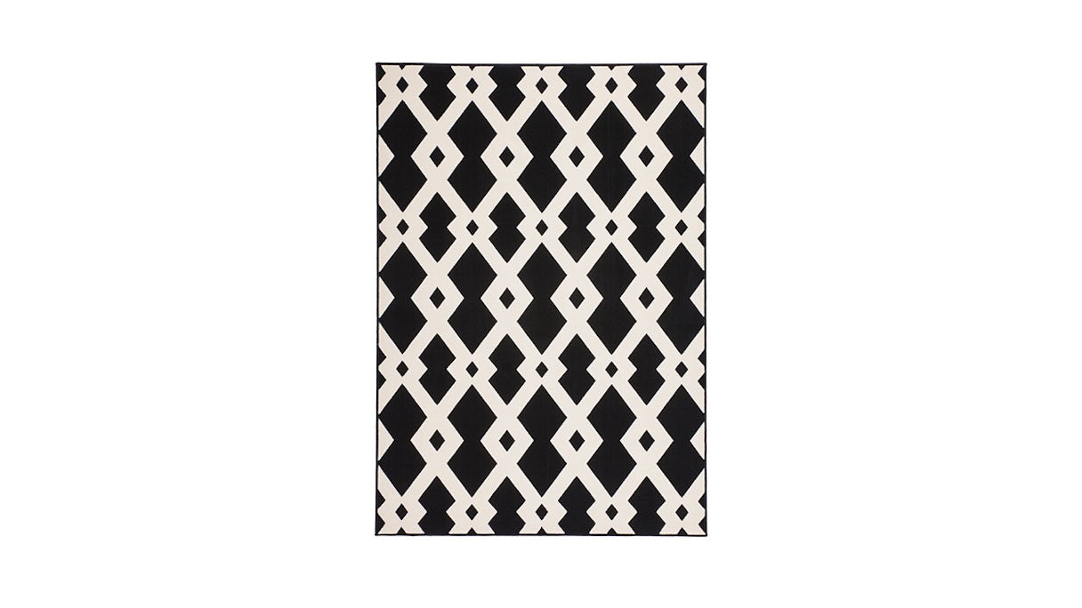tapis planeo - Now ! 100 noir / blanc 120 x 170 cm