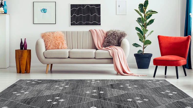 tapis planeo - Vancouver 510 gris / blanc 200 x 290 cm