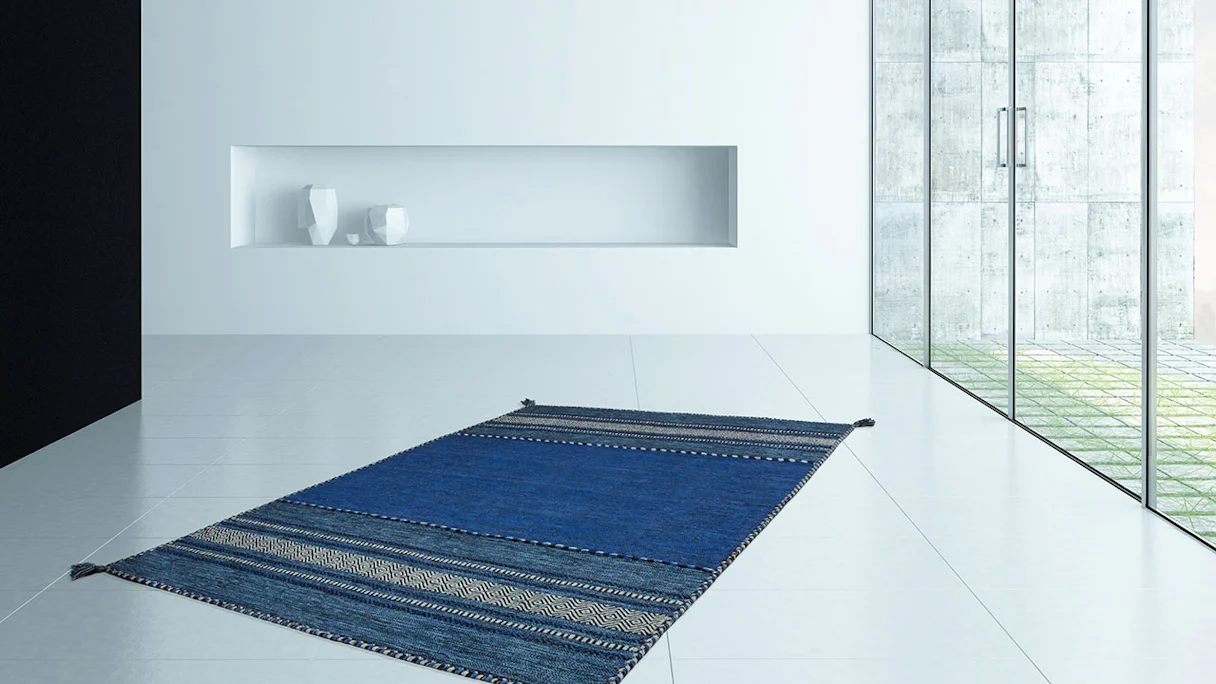 planeo Teppich - Alhambra 335 Blau 80 x 150 cm