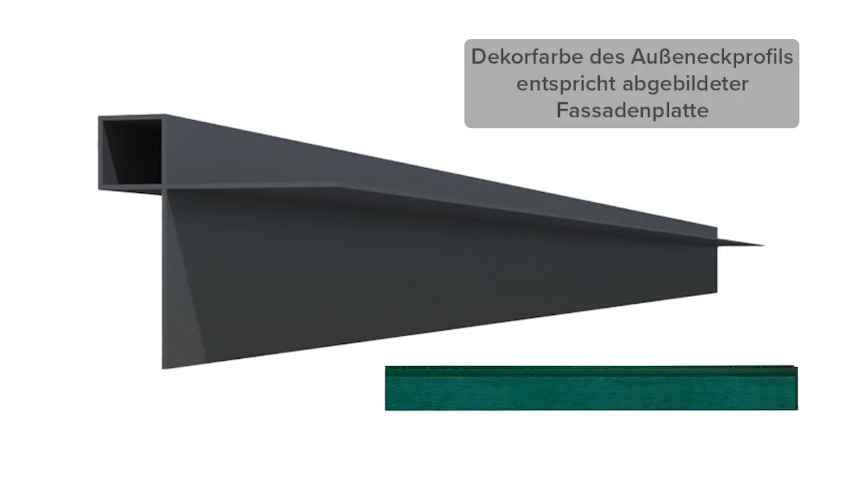 Zierer Alu-Außeneckprofil AK15 - Protektor 9400 2.5m - tannengrün beschichtet
