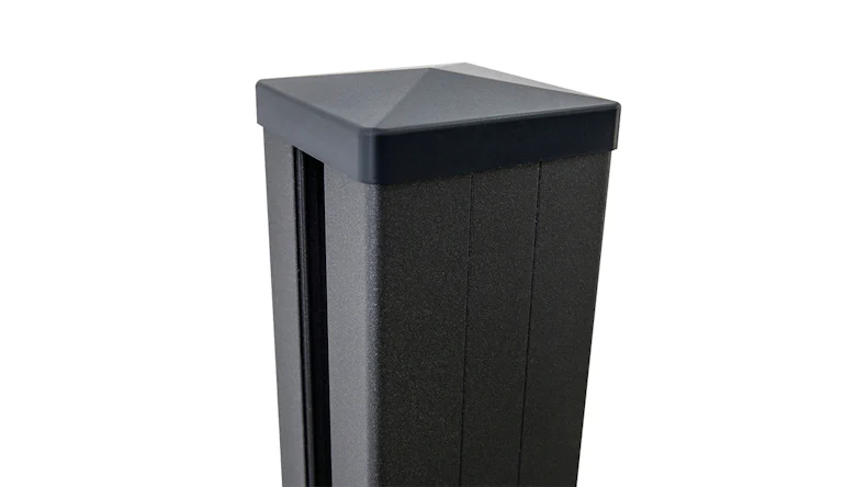 planeo Gardence Metallic - Poteau en aluminium pour chevillage Anthracite DB703 9x9x100cm incl. capuchon