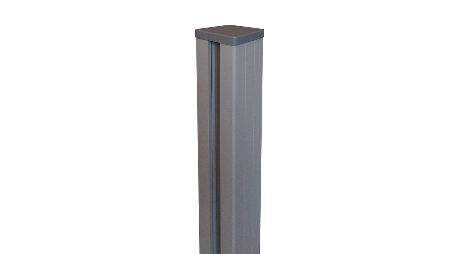 planeo Gardence Metallic - Poteau en aluminium à bétonner gris argenté DB701 9x9x150cm incl. capuchon