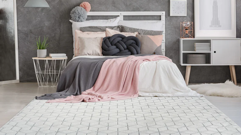 planeo Teppich - Vivica 125 Weiß / Anthrazit 120 x 160 cm