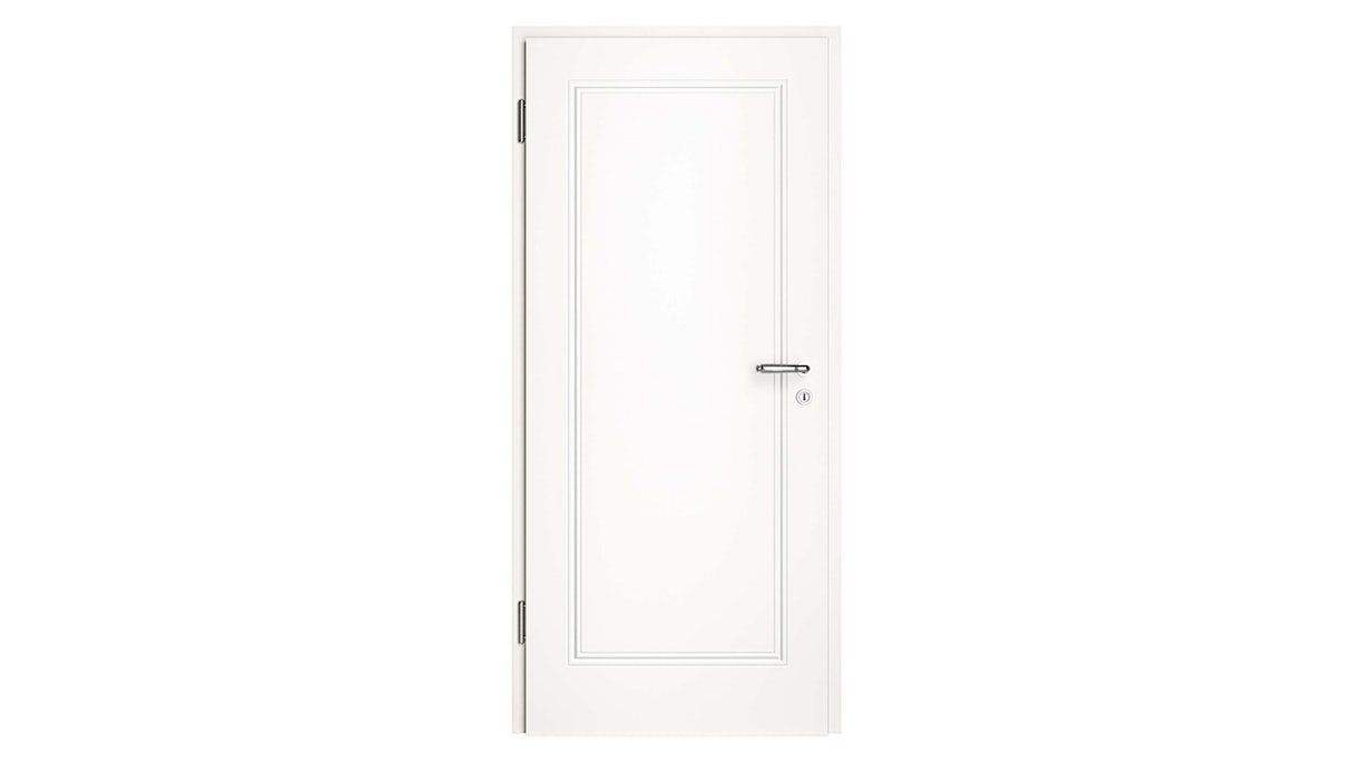 planeo interior door lacquer 2.0 - Arno 9016 white lacquer 1985 x 610 mm DIN L - round RSP hinge 3-t