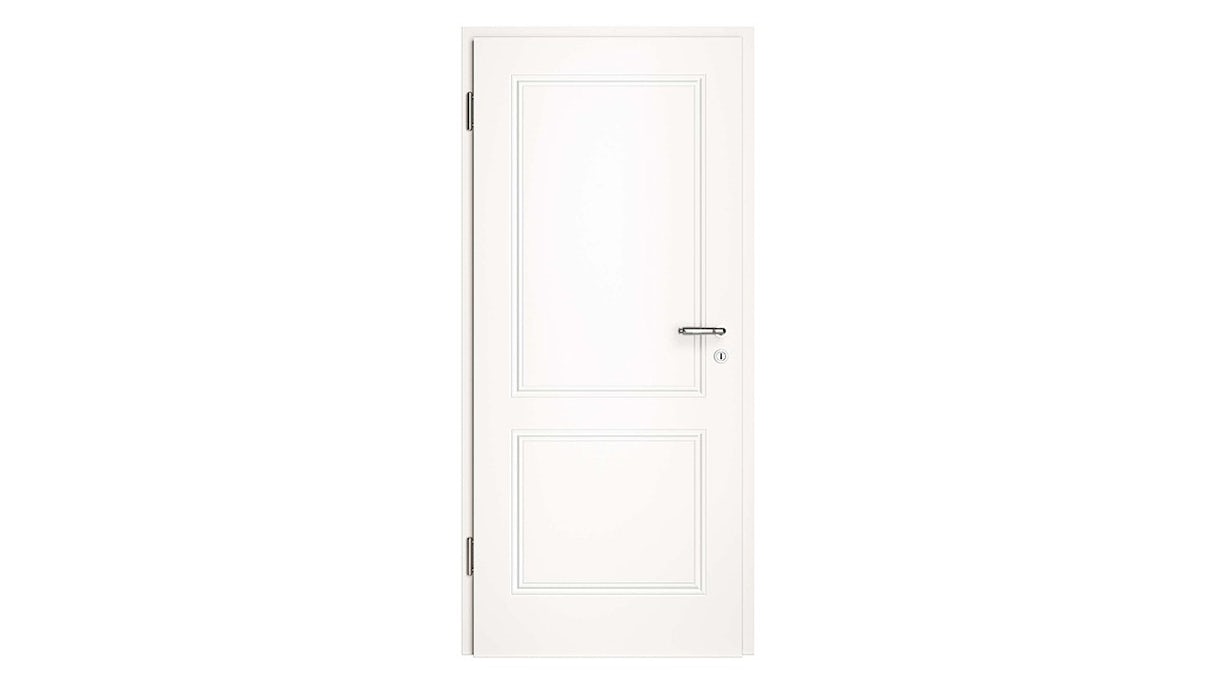 planeo interior door lacquer 2.0 - Aiko 9016 white lacquer 1985 x 610 mm DIN R - round RSP hinge 3-t