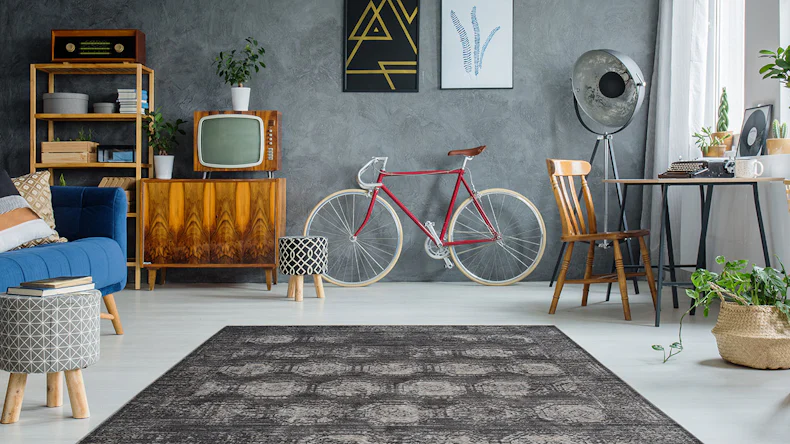 planeo Teppich - Baroque 700 Anthrazit 80 x 150 cm