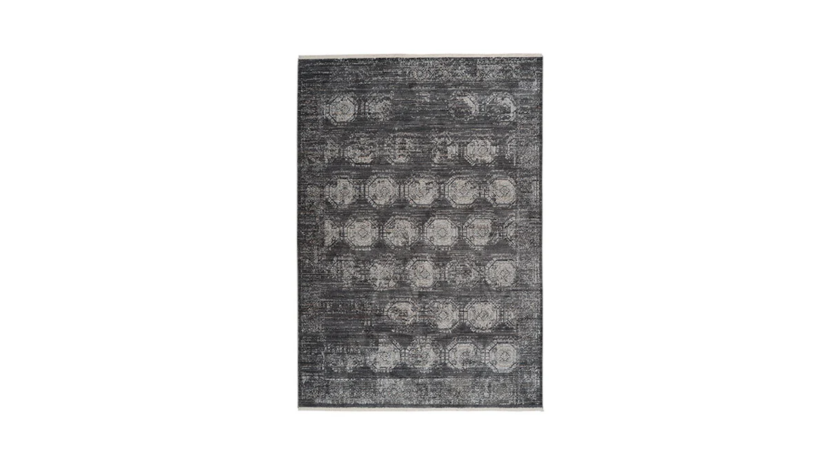 planeo Teppich - Baroque 700 Anthrazit 80 x 150 cm