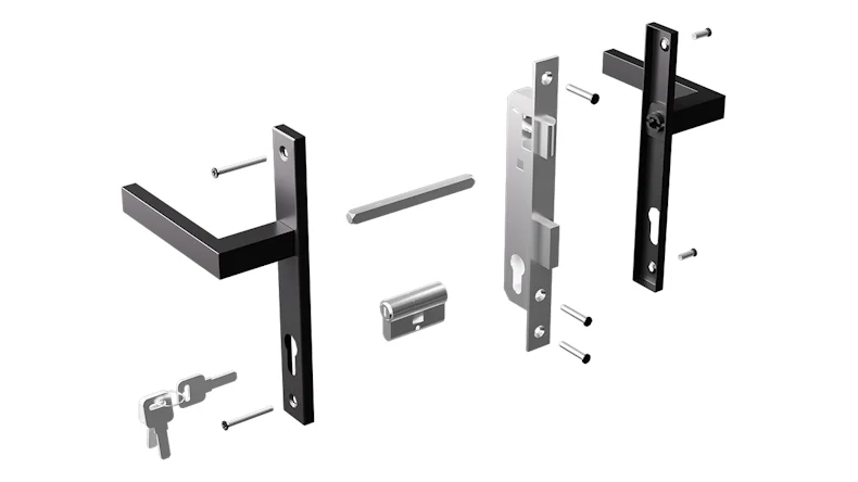 planeo INFINITY - WPC CoEx Universaltor Dunkelgrau mit Anthrazit Alurahmen 100 x 180 cm