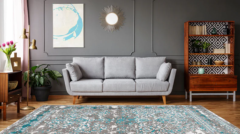 tapis planeo - Broadway 600 turquoise 200 x 290 cm