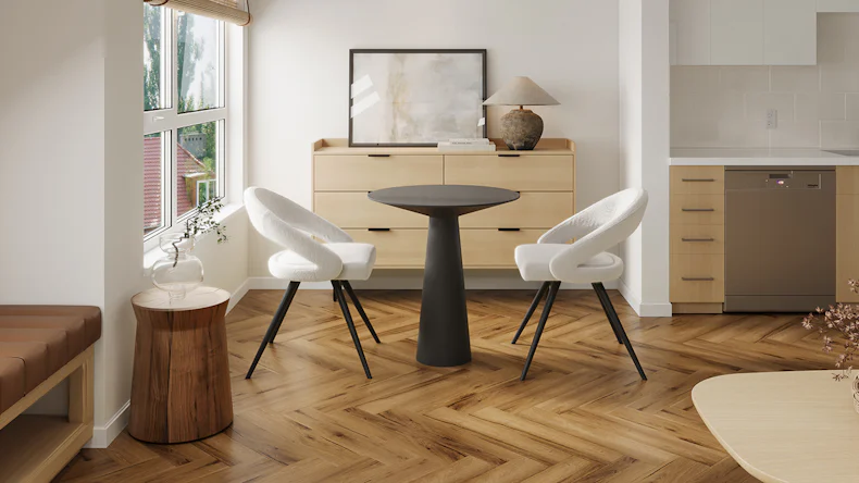 planeo Rigid Klick Vinyl - Brown Oak Fischgrät | Trittschalldämmung integr. (DF-KH-351-055)
