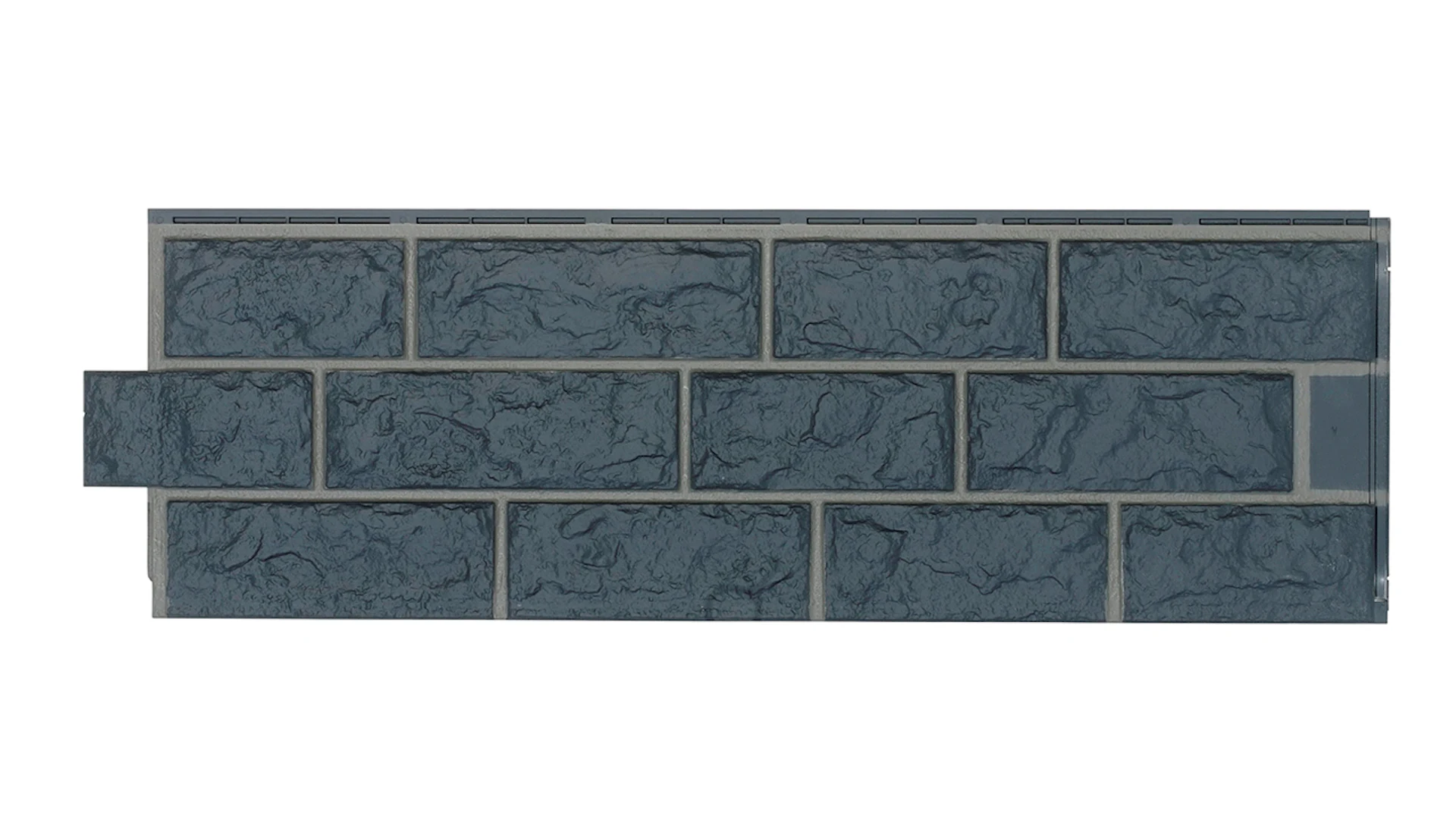 Rivestimento di facciata Zierer in mattoni di clinker con aspetto di pietra di cava BS1 - 1140 x 359 mm antracite in GRP