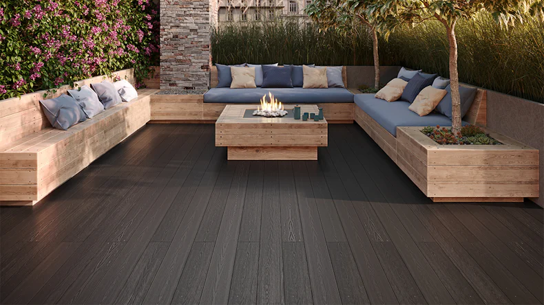 planeo Elegant BPC Terrassendiele - Pro 3D Massivdiele Carboneiche Holzstruktur