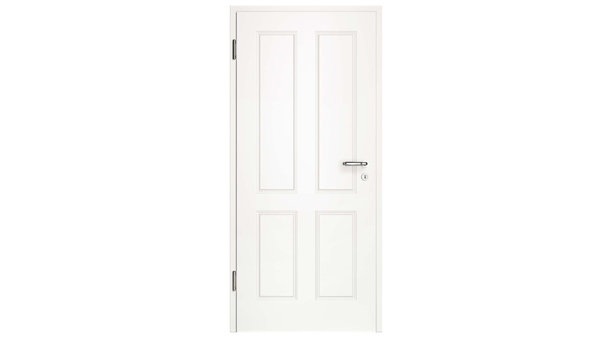 planeo interior door lacquer 2.0 - Carolo 9010 white lacquer 2110 x 985 mm DIN R - round RSP hinge 3-t