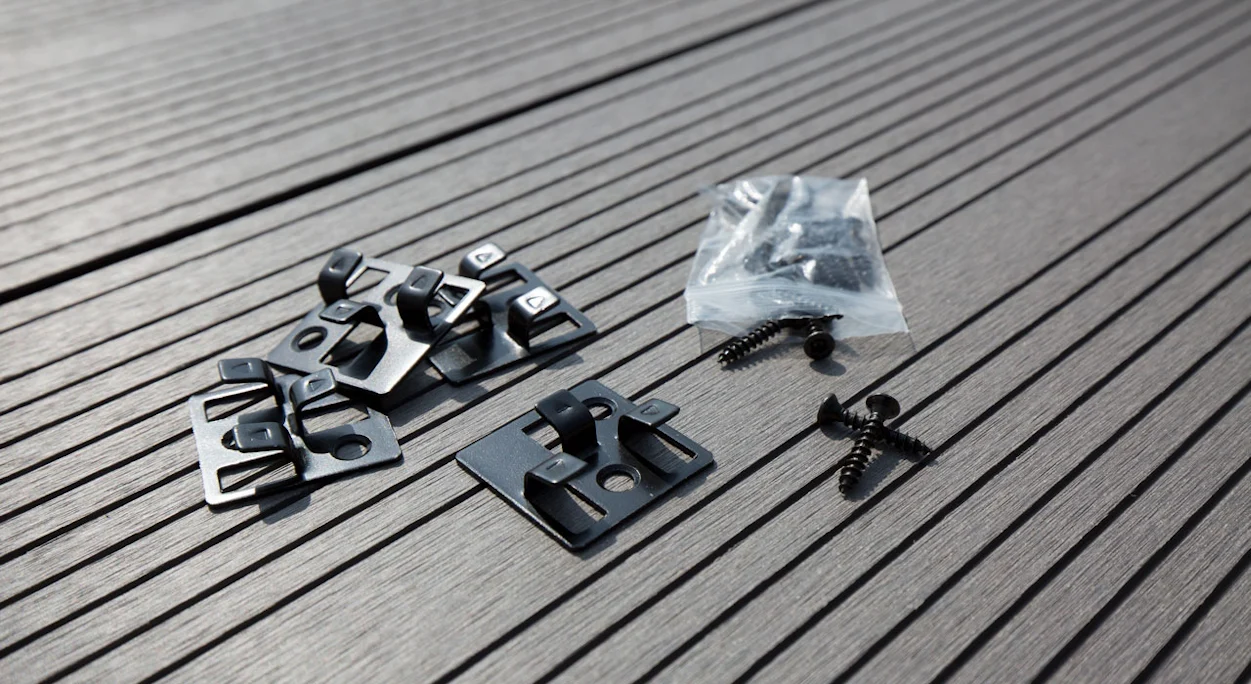 planeo decking clip stainless steel approx. 4mm joint - 100 pcs. incl. screws