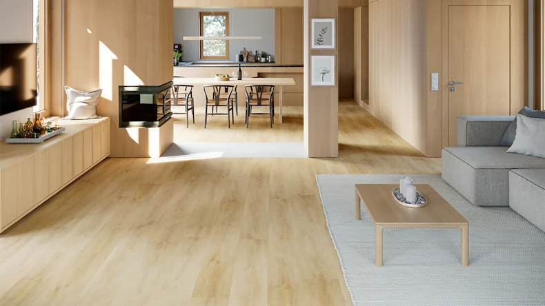 planeo Vinyle à clic rigide - SolutionX 2in1 BigSize Château Oak Plancher XL de 1,83 m de long | Isolation phonique intégrée (ECF-BS-83)