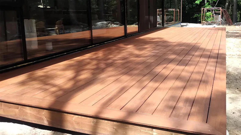 planeo Terrasse en bois - bambou café 20 x 140 x 1870mm lisse/français