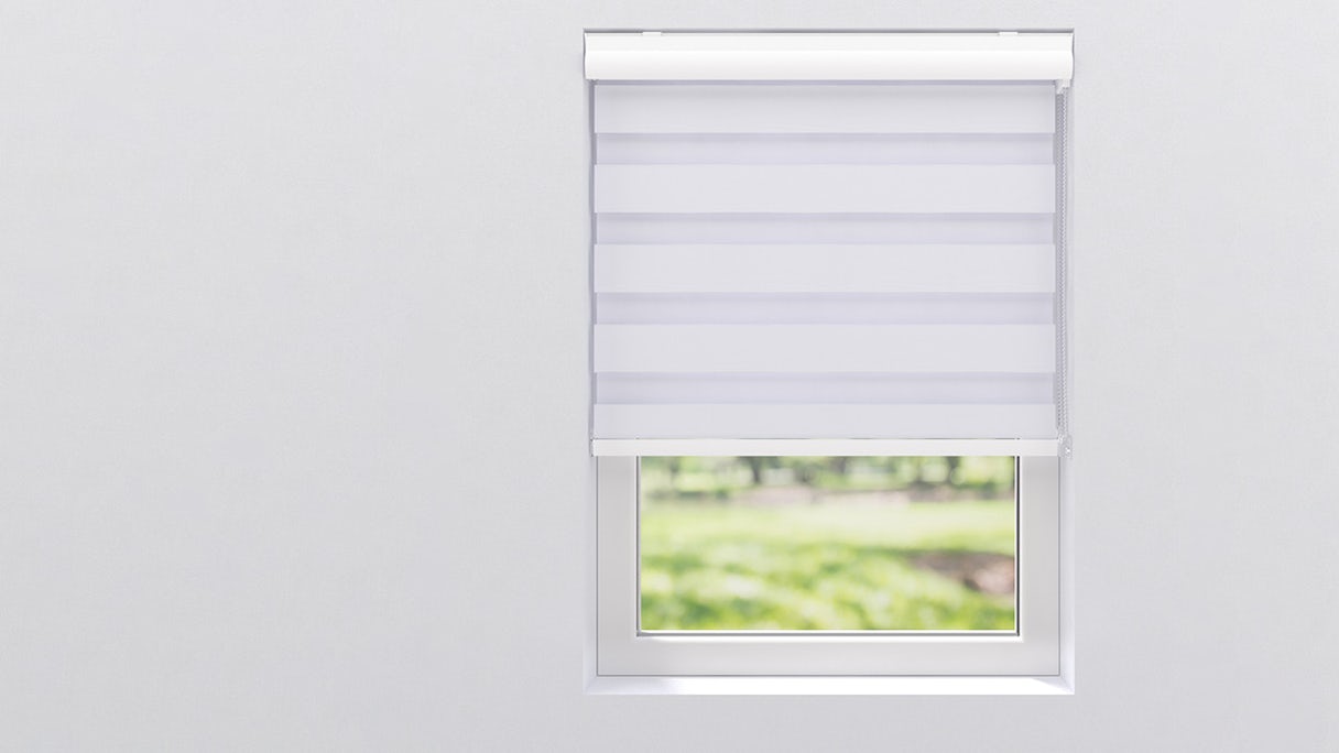 planeo double roller blind 28mm VD head profile - white 160 x 175 cm