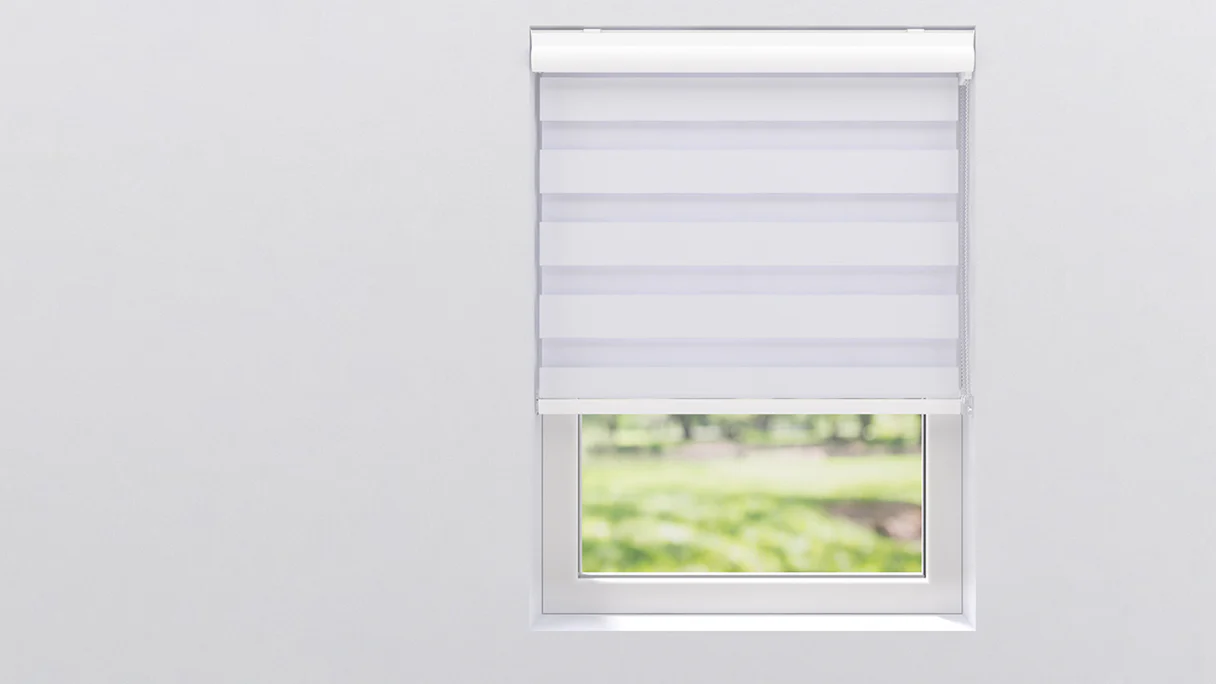 planeo double roller blind 28mm VD head profile - white 150 x 175 cm