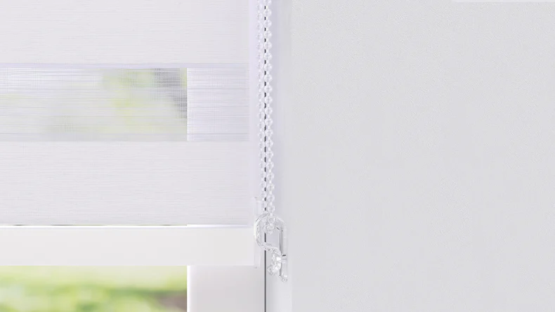 planeo Doppelrollo 28mm TL Kopfprofil - Weiss