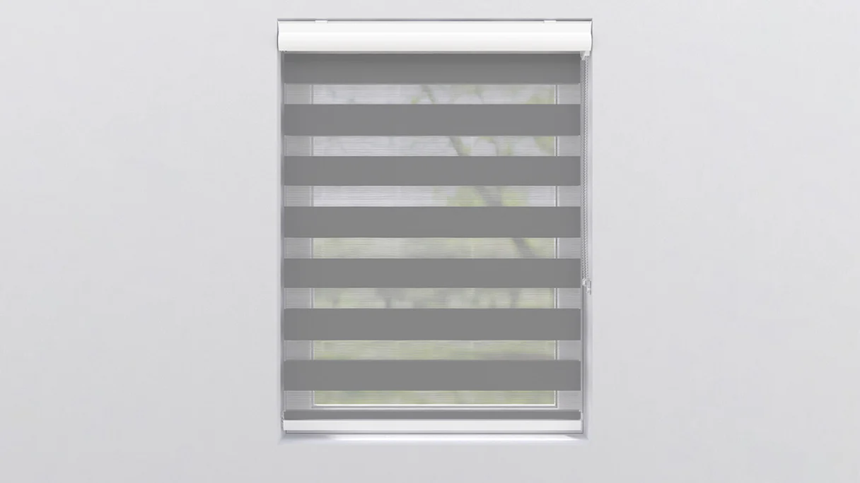 planeo double roller blind 28mm TL head profile - grey 85 x 175 cm