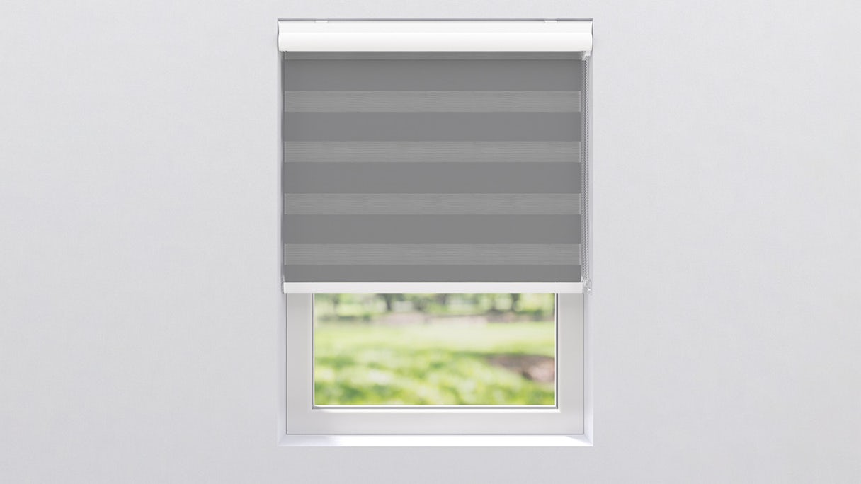 planeo double roller blind 28mm TL head profile - grey 95 x 175 cm