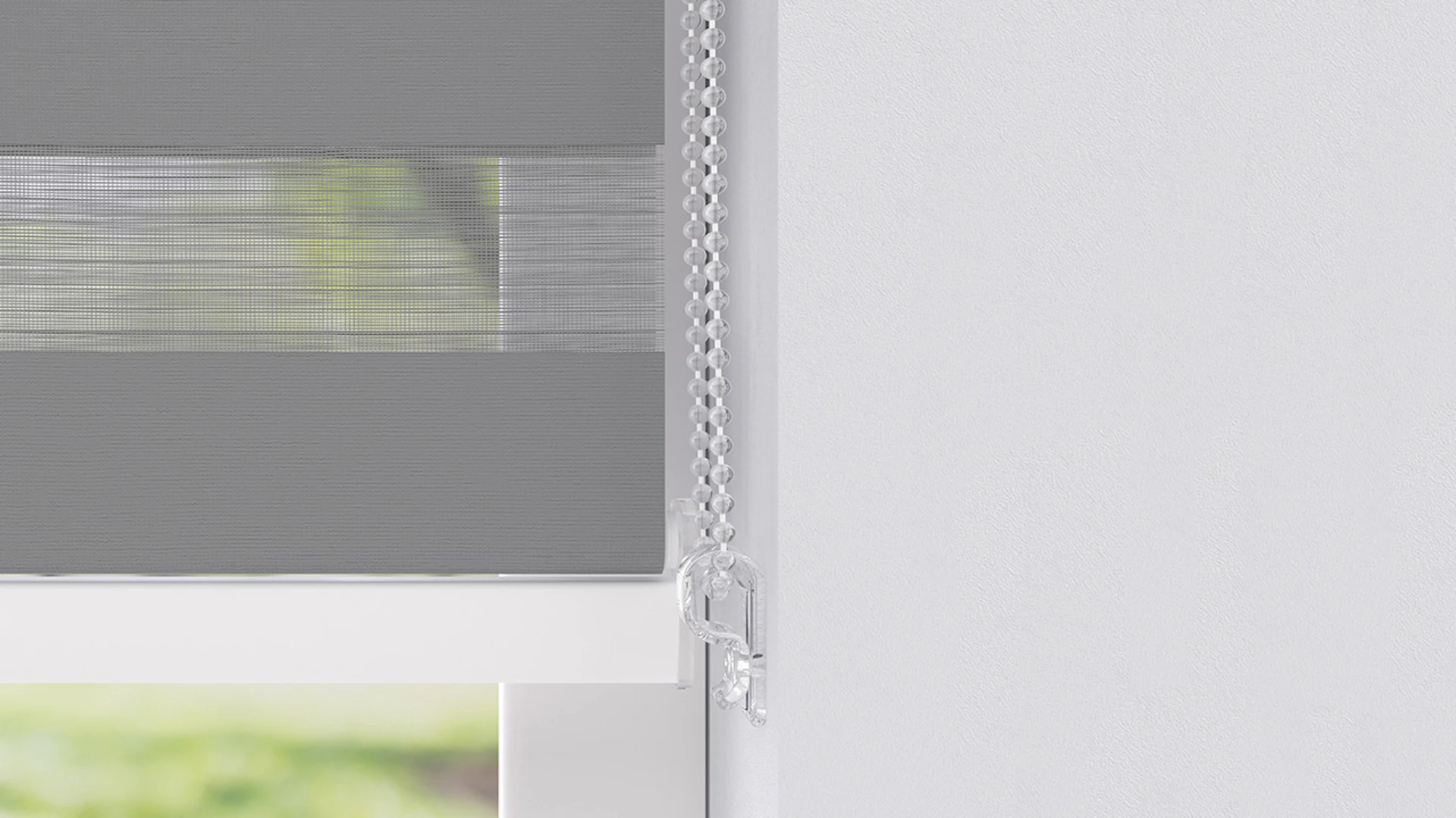 planeo double roller blind 28mm TL head profile - grey 85 x 175 cm